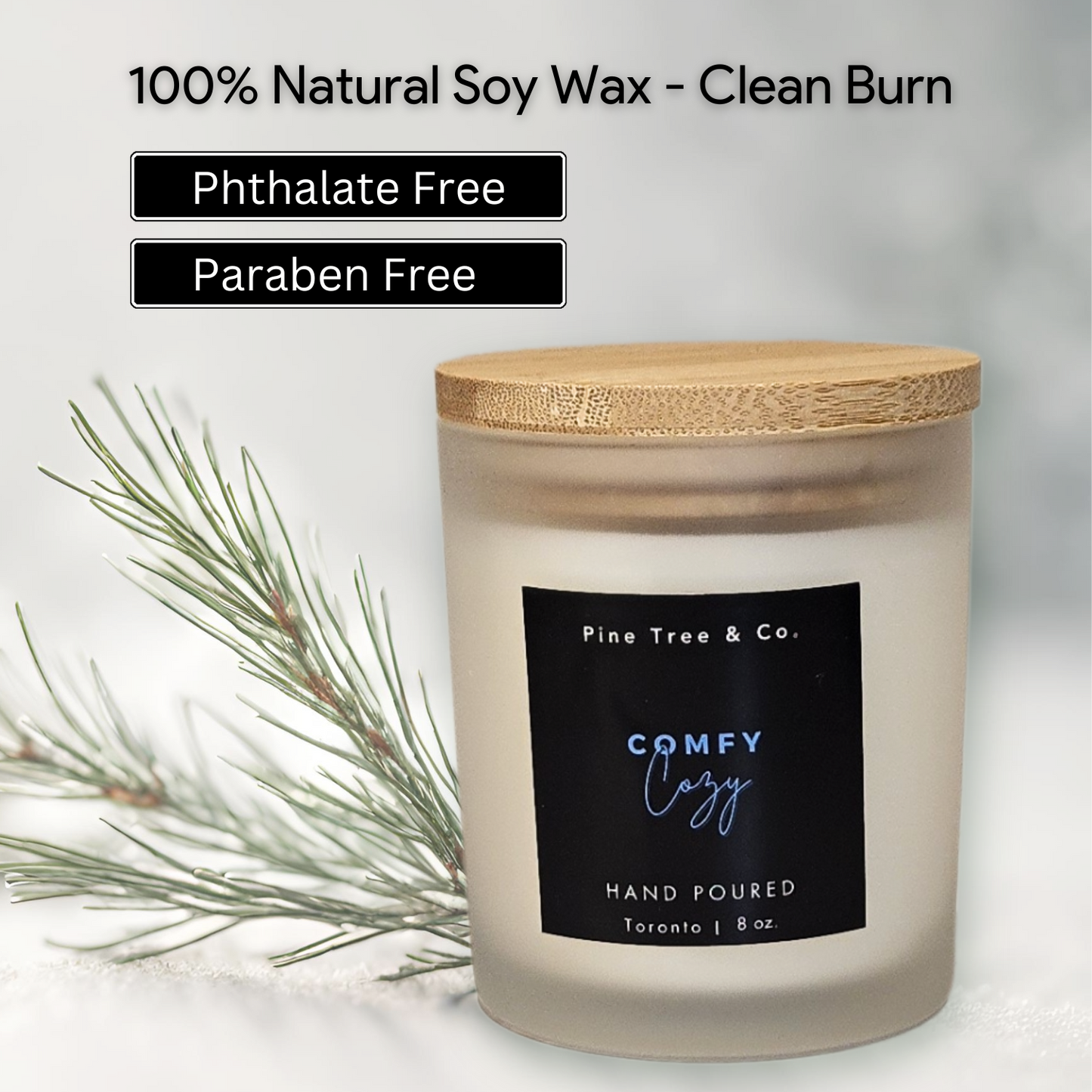 Paraben free, Phthalate free, pet friendly, clean burn, high quality, soy candle