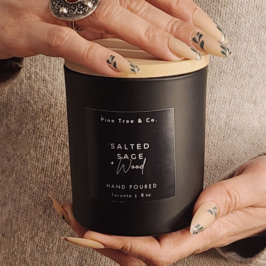 Salted Sage and Woods Scented Candle - 8oz