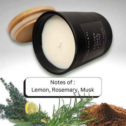 lemon candle, rosemary scent, musk scent, Toronto, family business, local candle, scented candle