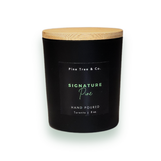 Pine candle, scented candle, Toronto based, pine tree, signature pine